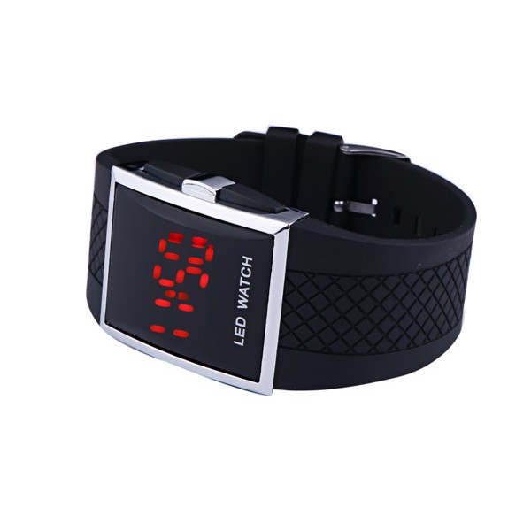 Đồng hồ đèn led thể thao mặt vuông LED WATCH