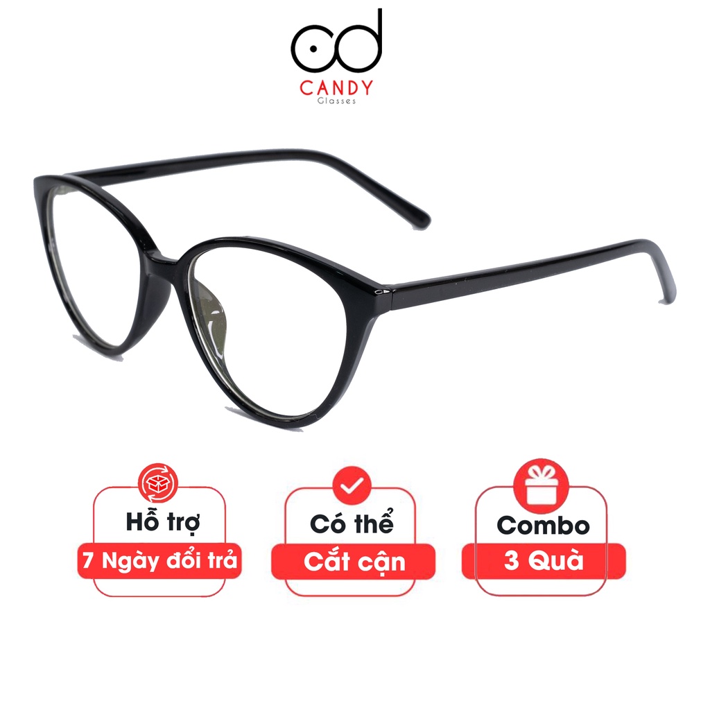 Gọng kính cận nữ nhựa dẻo mắt mèo 2360 - Tiệm kính Candy