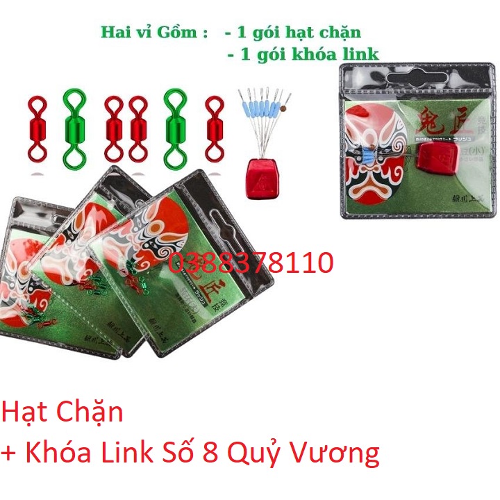 Hạt Chặn + Khóa Link Số 8 Quỷ Vương Cao Cấp