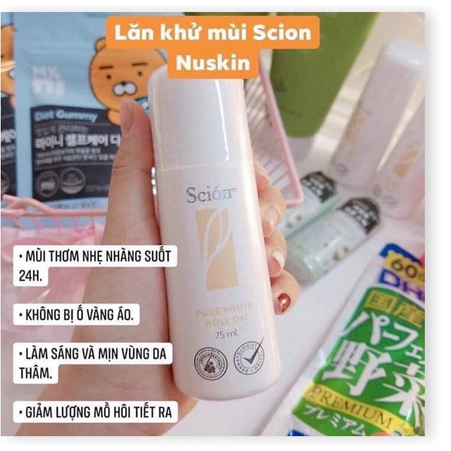 [Mã chiết khấu giảm giá mỹ phẩm sỉ chính hãng] Lăn Khử Mùi Scion Pure White Roll On 75ml