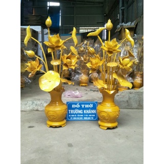 Bình hoa sen gỗ mít ta