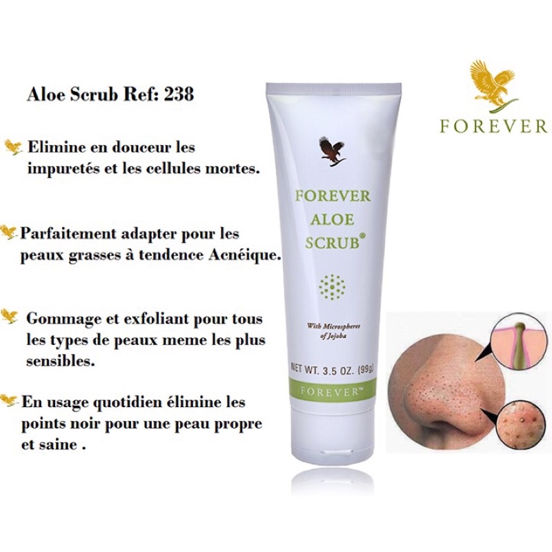 💥 238 FLP - SỮA RỬA MẶT TẨY TẾ BÀO CHẾT LÔ HỘI- FOREVER ALOE SCRUB FLP, 061 flp, 062 flp, 063 flp