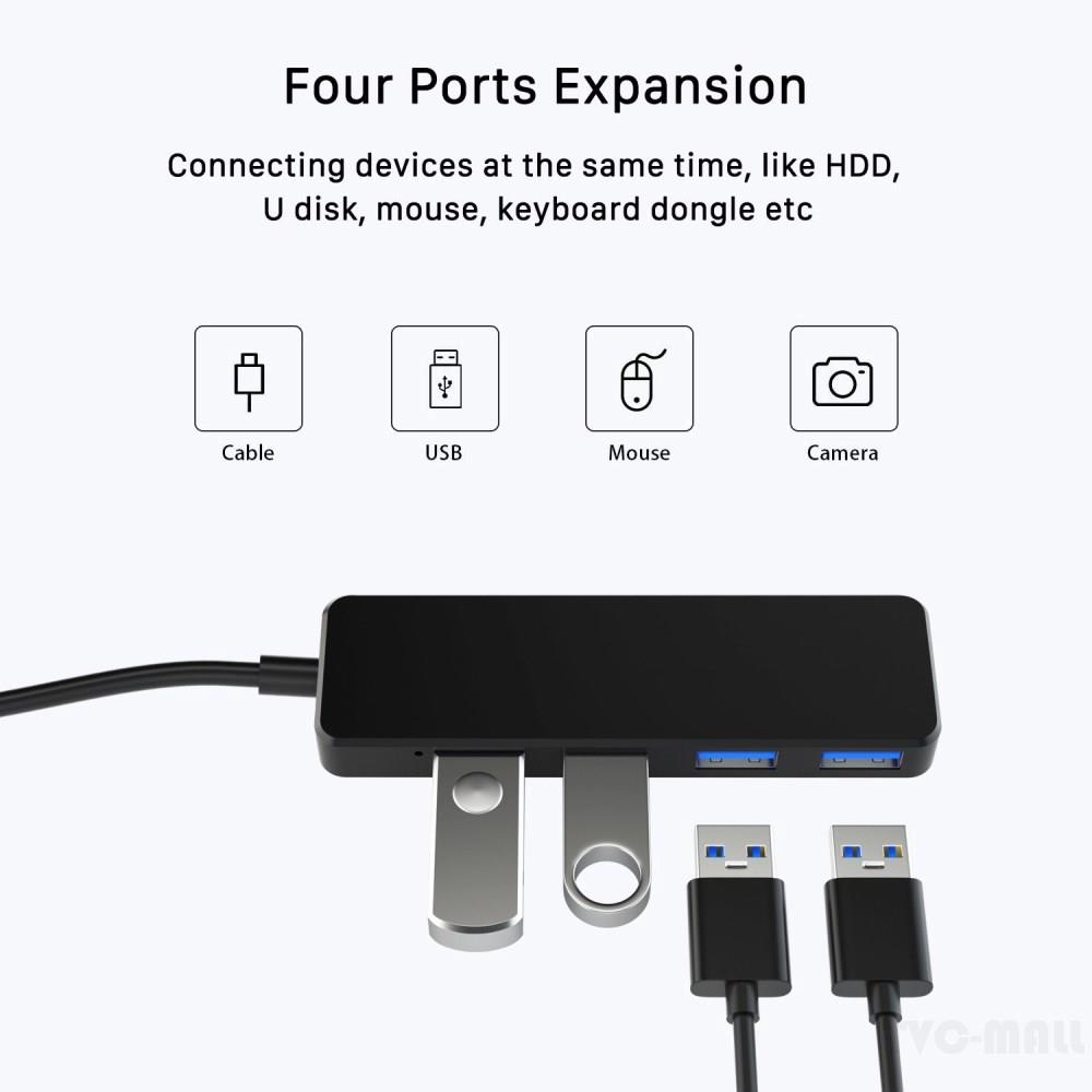 Multi-function 4-port USB 3.0 HUB for Multi-device HDD U-disk