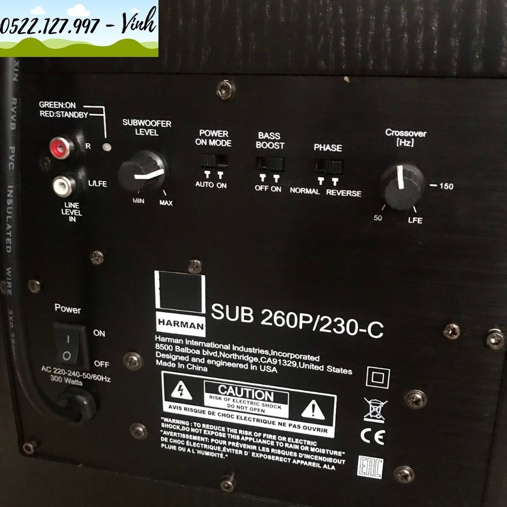 Loa Sub Điện JBL 260P/230-C bass 3 tấc sơn nhám đen  - Gia Khang Shop