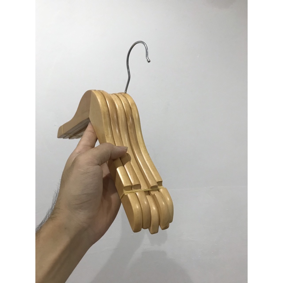 móc gỗ treo quần áo không thanh ngang - móc quần áo cao cấp cho shop thời trang - tiện ích gia đình