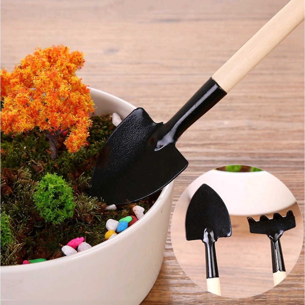 Bộ Cuốc Xẻng Mini Trồng Cây Cảnh, Làm Vườn, Trồng Rau, Chăm Sóc Cây Cảnh Bonsai - Niềm vui làm vườn