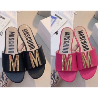 Dép lê quai ngang tag M moschino super fullbox bill túi