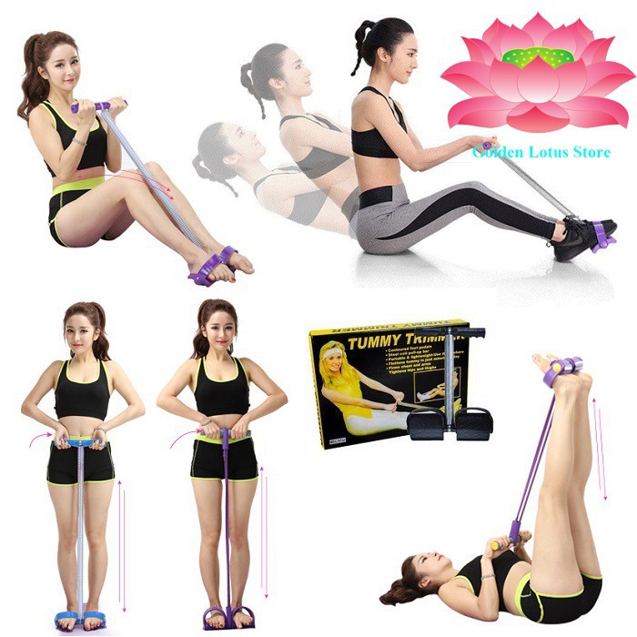 Dụng cụ dây kéo tập lưng cơ bụng Tummy