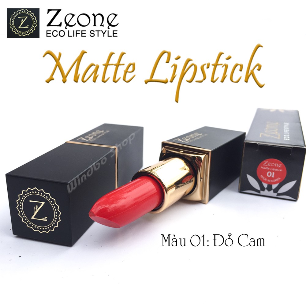 Son Zeone Eco Life Style Matte Lipstick vỏ đen