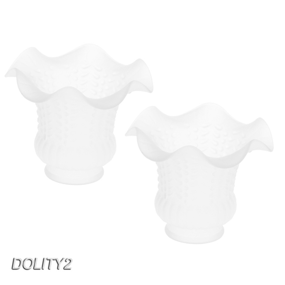 2pcs Glass Ceiling Fan Light Chandelier Wall Sconce Light Lamp Shades Cover