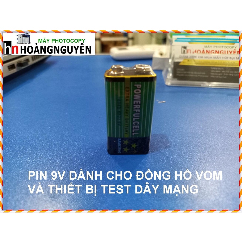 PIN 9V DÀNH CHO ĐỒNG HỒ VOM VÀ THIẾT BỊ TEST DÂY MẠNG RJ45 VÀ RJ11
