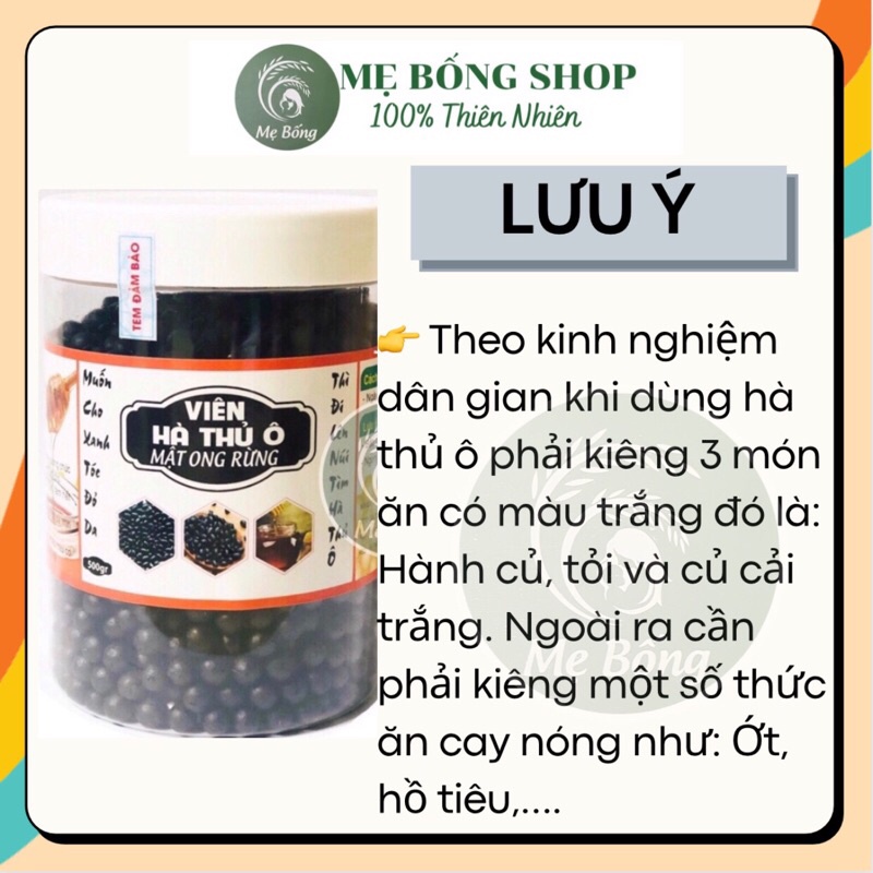 Viên hà thủ ô Freeship Viên hà thủ ô mật ong hỗ trợ giảm tóc bạc, kích thích mọc tóc 1kg -Shop Mẹ Bống