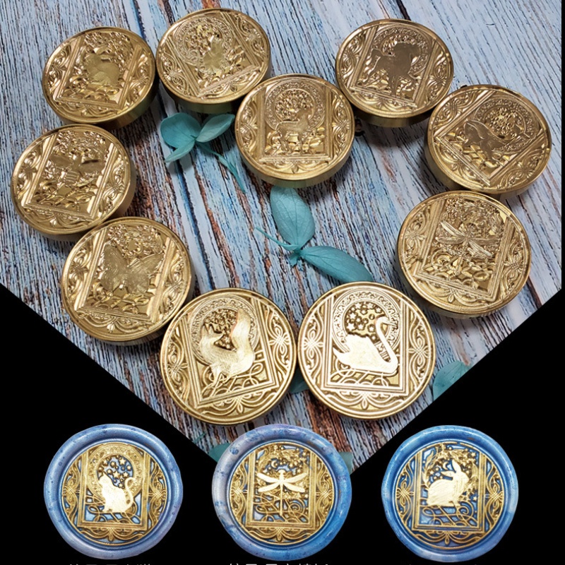 Đầu Con Dấu Sáp Niêm Phong Bì Thư Phong Cách Retro Châu Âu