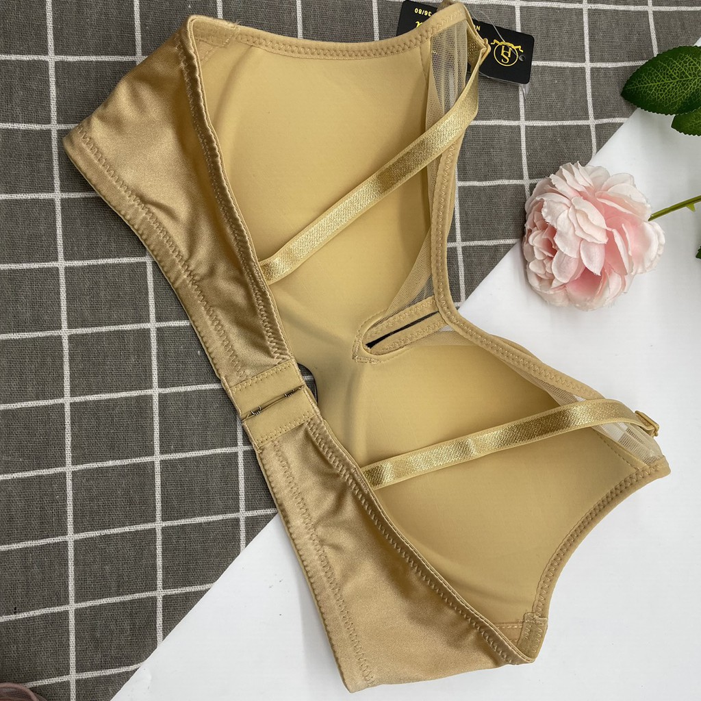 Áo đúc dây lưới , áo lót su đúc nữ trơn , đệm mỏng không gọng 1014 không gian eva KGE