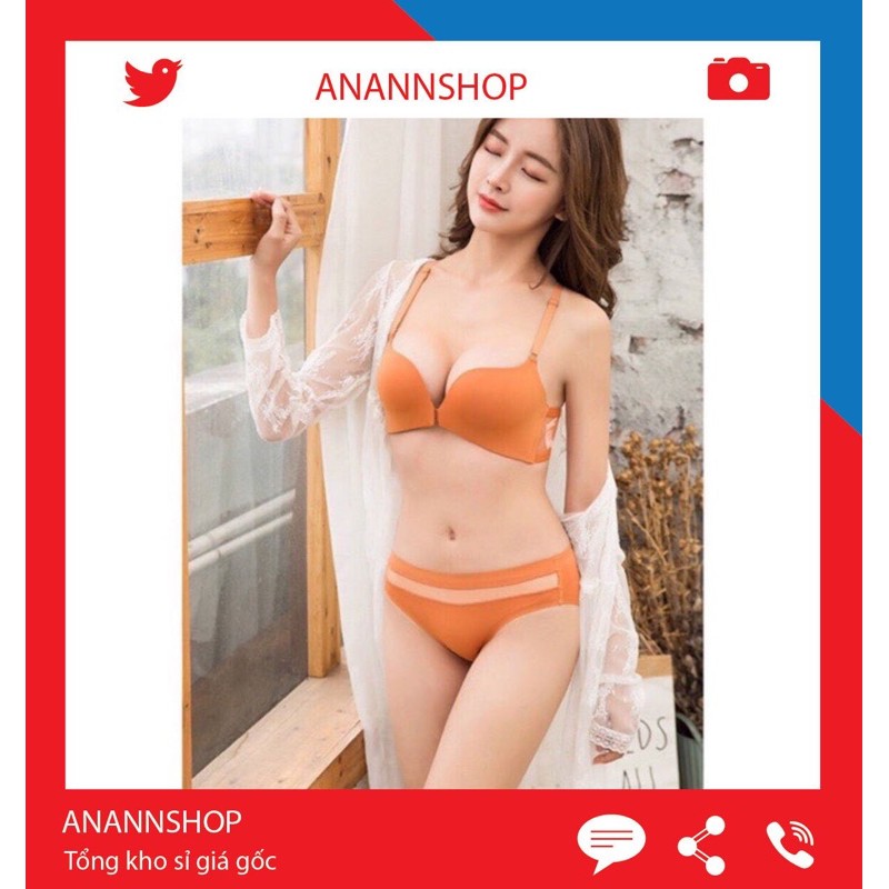 Áo Lót Nữ, Áo Lót Su Đúc Phối Lưới Cài Trước CK Không Gọng Nâng Ngực Cao Cấp Chất Cực Đẹp