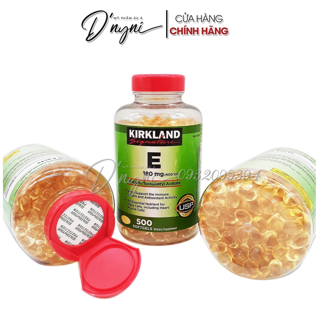 Vitamin E Kirkland 400 IU Kirkland Signature 500 Viên Mỹ - Đẹp da