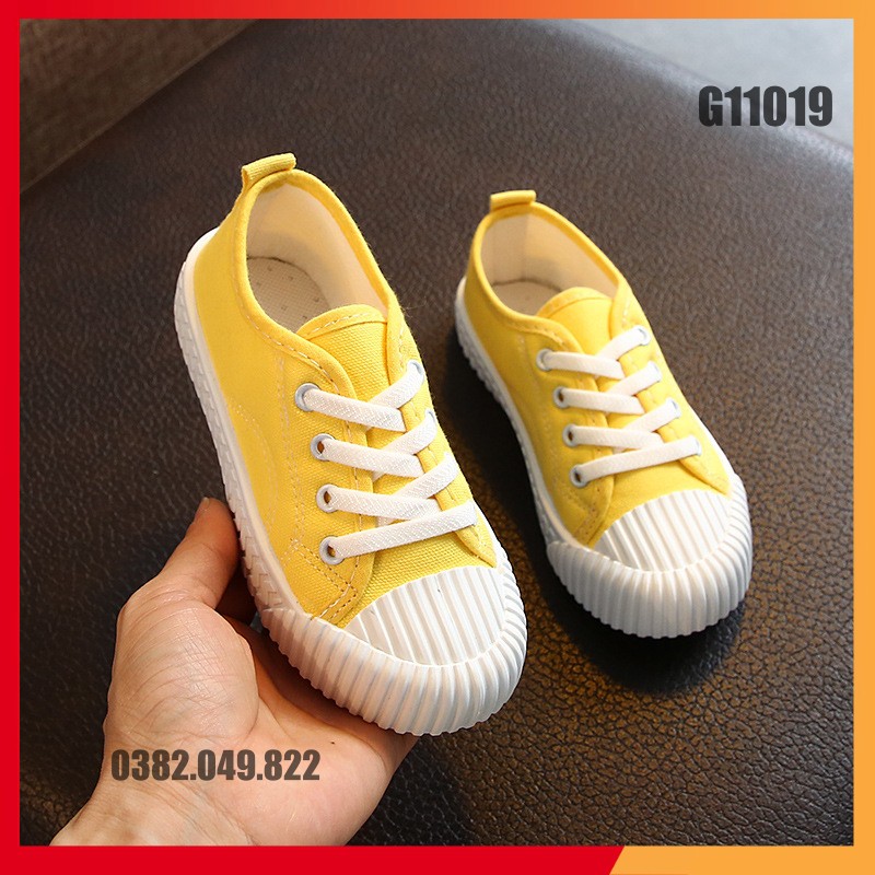 Giày Vải Cho Trẻ Em Mũi Vỏ Sò Đế Thấp Size 26-36 - G11019