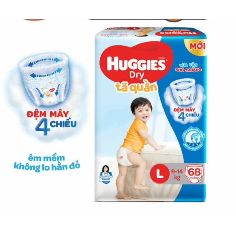 Tã bỉm quần Huggies M74, L68, XL62, XXL56