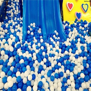 {lazy} 10pcs White Blue Ball Soft Plastic Ocean Ball Funny Baby Kid Swim Pit Toy 7cm{bone}