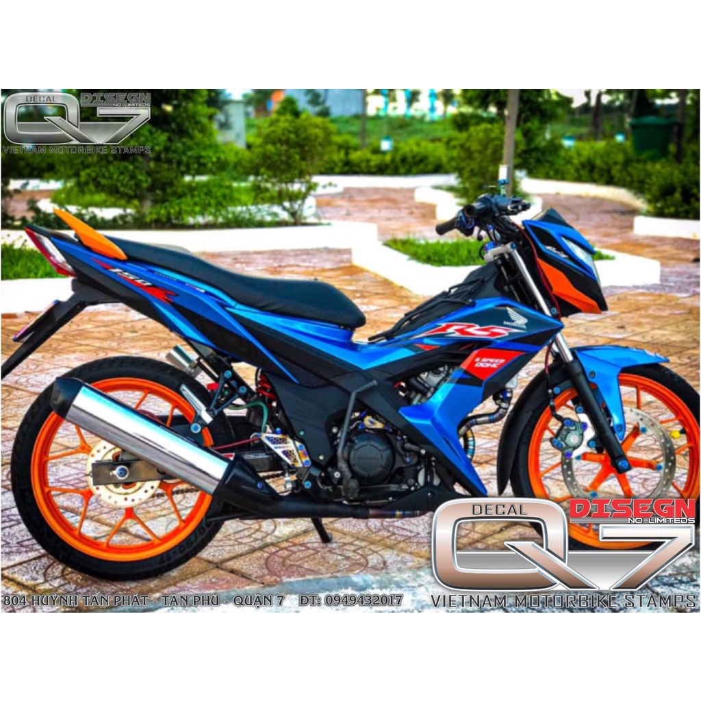 Tem rời sonic 150 xanh đen - decalq7