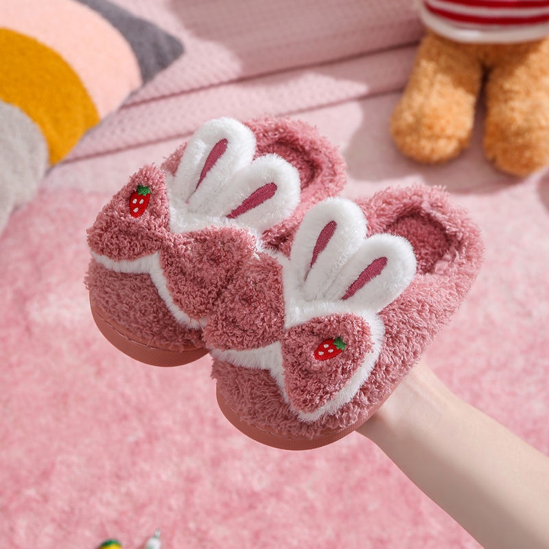 Dép bông đi trong nhà chống trượt kiểu dáng công chúa dễ thương cho bé gái