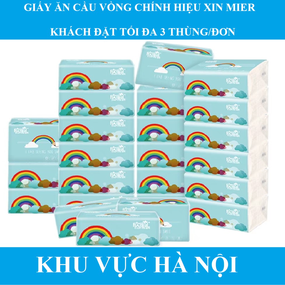 THÙNG 40 GÓI GIẤY RÚT HÌNH THỎ/THÙNG 30 GÓI GIẤY ĂN CẦU VỒNG SIÊU DAI ( BÁN BUÔN GIẤY GẤU TRÚC )