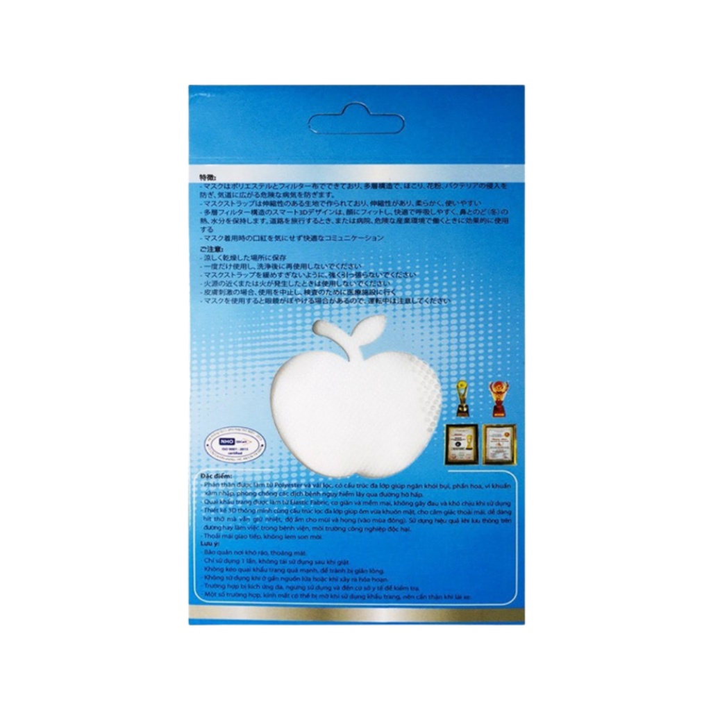 [THÙNG 100 HỘP] Khẩu trang 5D FAMAPRO quai vải 3 lớp hộp 10 cái