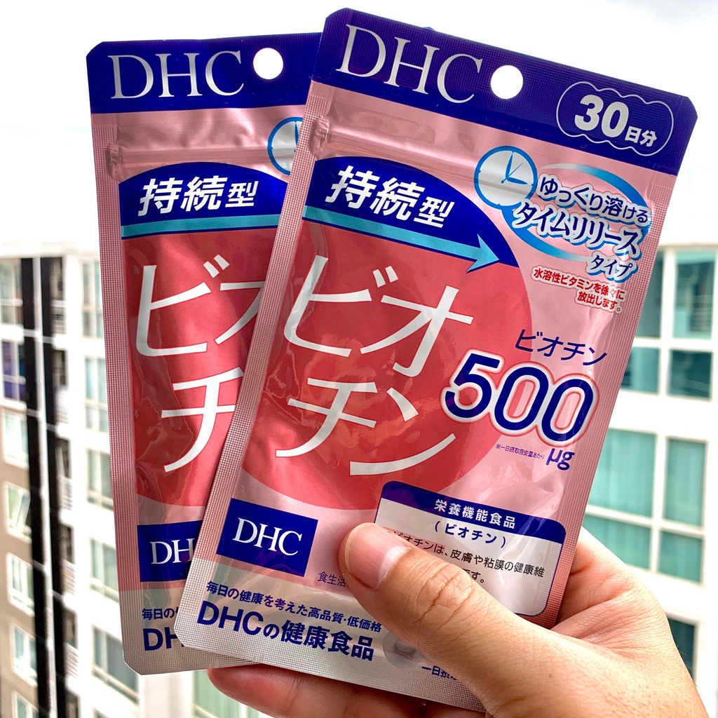 Viên uống Biotin DHC Nhật Bản ngăn rụng tóc và kích thích mọc tóc, dưỡng da và móng khỏe mạnh gói 30 ngày
