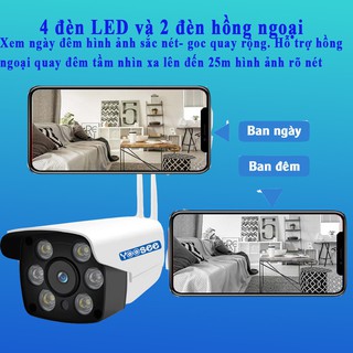 Camera wifi trong nhà, ngoài trời Yoosee QX26 full hd 1280x1024 chống nước cực tốt, đàm thoại to rõ, 2 ăng teng bắt sóng
