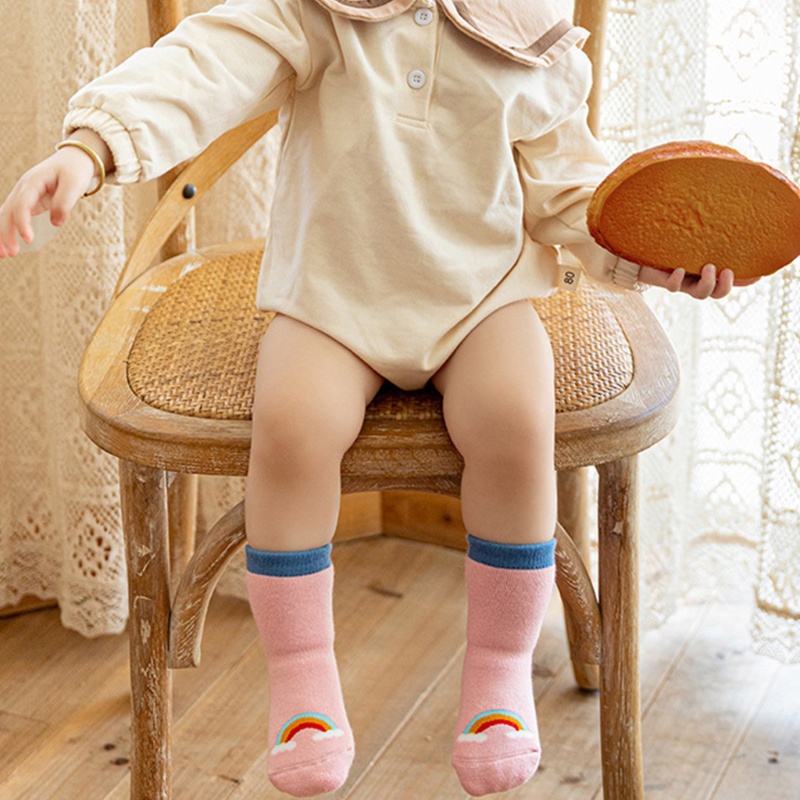 Vớ Cotton Chống Trượt Giữ Ấm Cho Bé Trai Gái Mừng Năm Mới