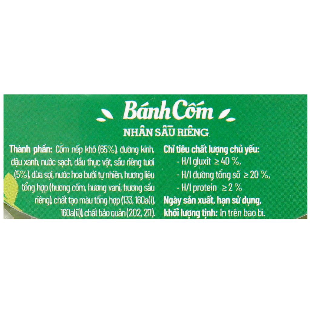 Bánh cốm nhân đậu xanh sầu riêng hộp 75gr