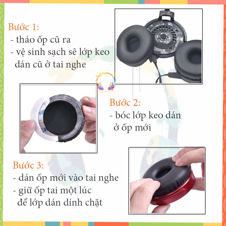 1 đôi đệm ốp tai nghe giả da thay thế cho tai nghe Sony MDR_XB250