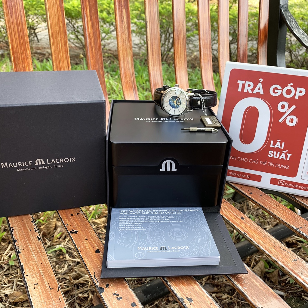 Đồng hồ Nam MAURICE LACROIX  Moonphase Automatic LC6168-SS001-122 [ Chính hãng ]