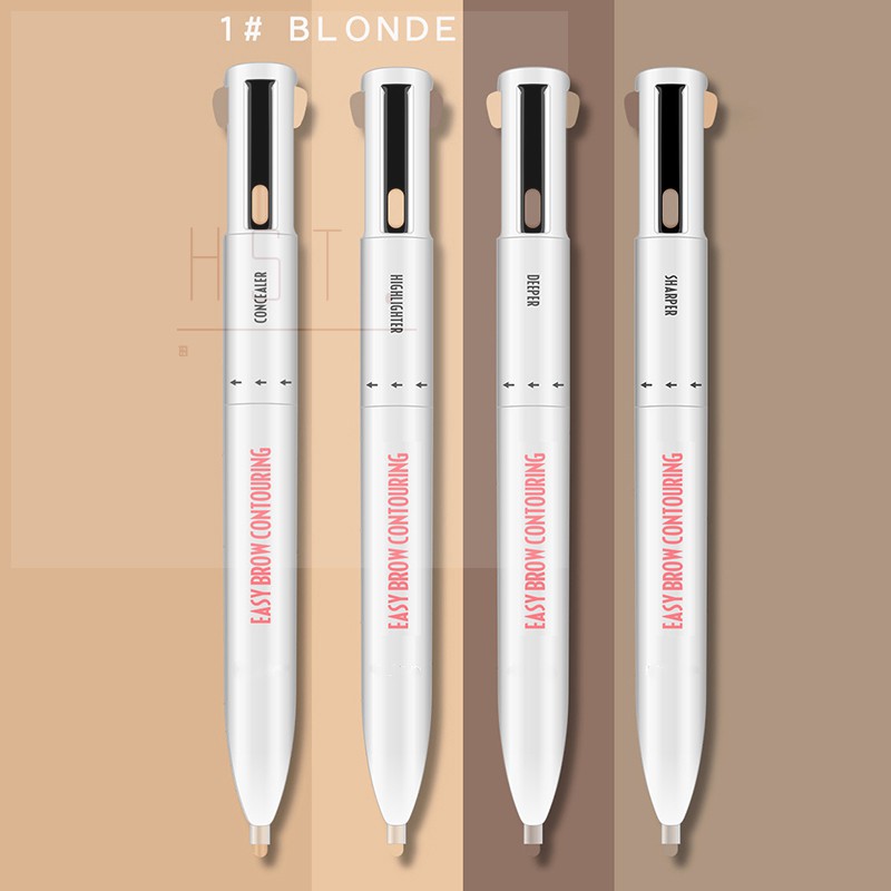 (Hàng Mới Về) Bút Kẻ Lông Mày 4 Trong 1 Chống Nước Chống Mồ Hôi Tiện Dụng | BigBuy360 - bigbuy360.vn