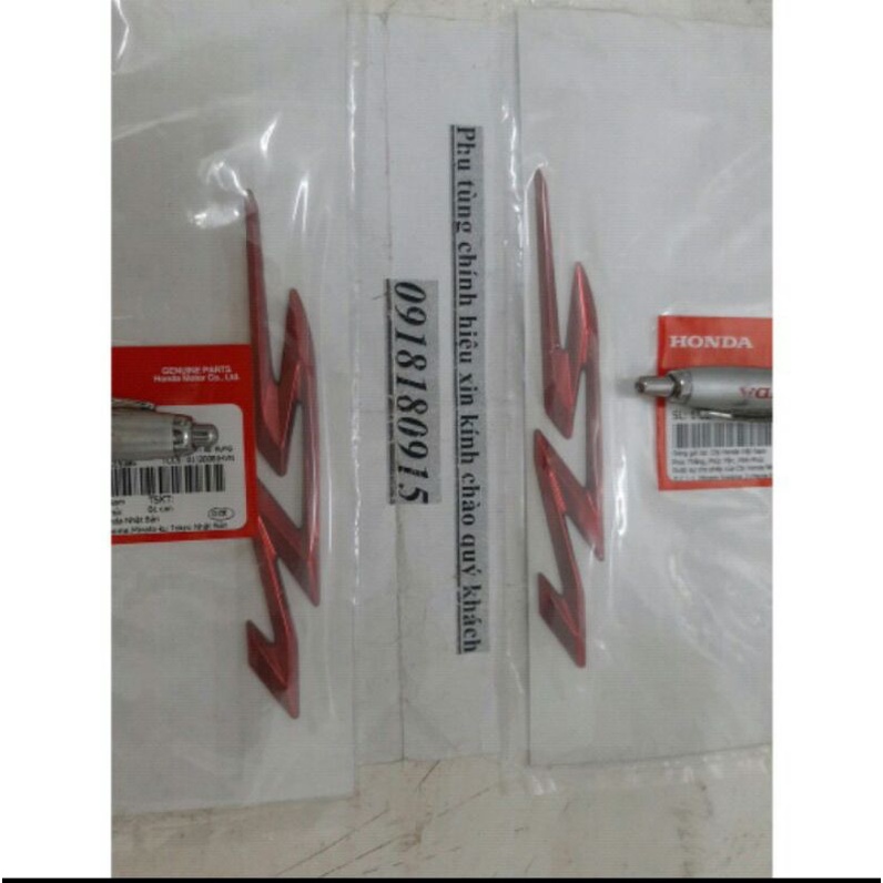Tem chữ nổi logo sh đỏ sh2020-2022 chính hãng honda