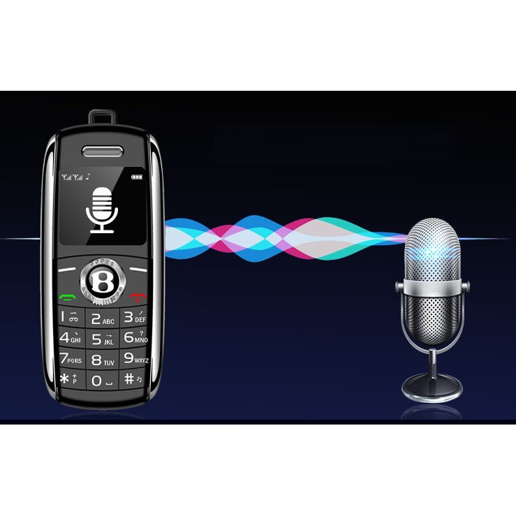 Điện Thoại Siêu Nhỏ 2 Sim, Có Thay Đổi Giọng Nói Bently Bv8 Siêu Độc