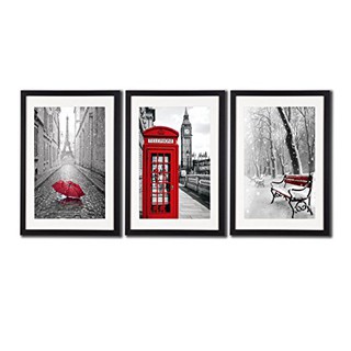 Tranh canvas treo tường kèm khung tranh RED