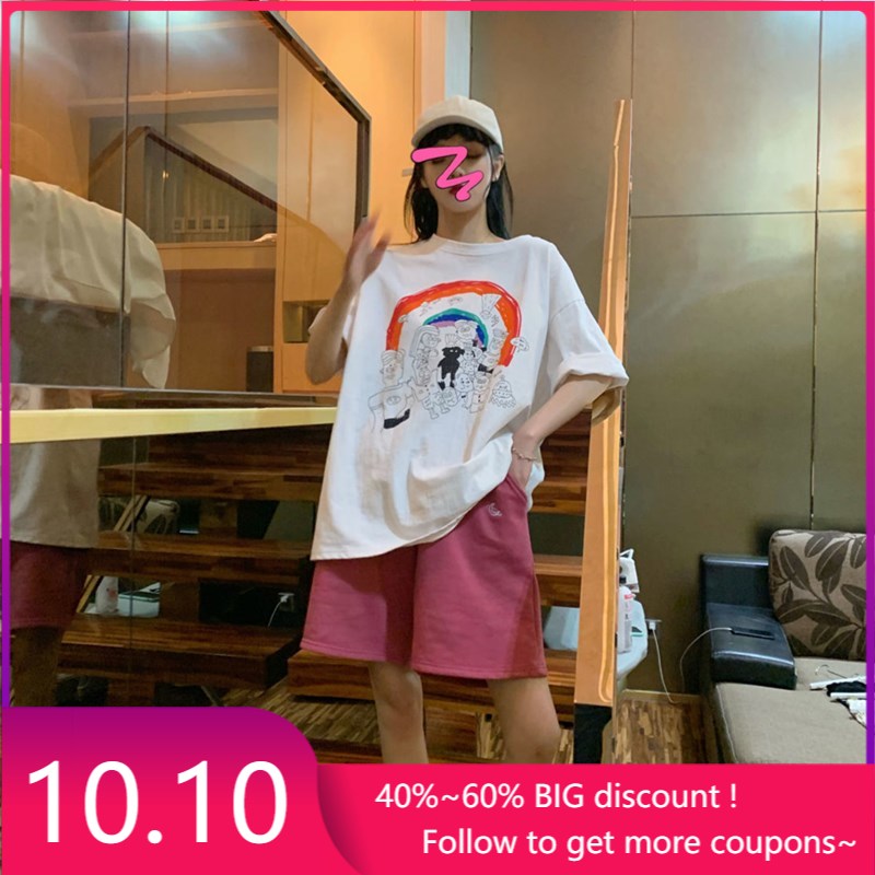 Bộ đồ nữ phong cách thể thao tay ngắn trẻ trung