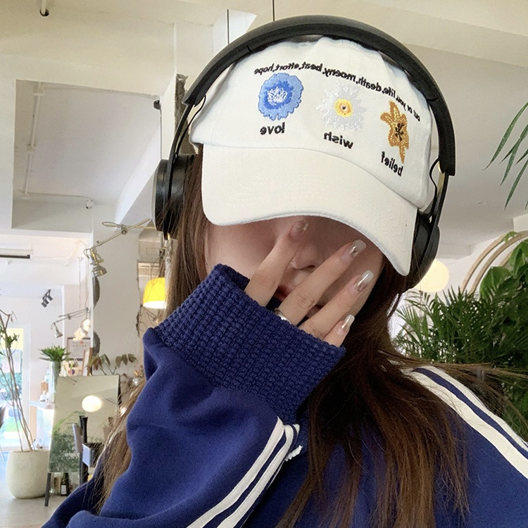 Mũ bóng chày MG STUDIO thêu họa tiết hoa