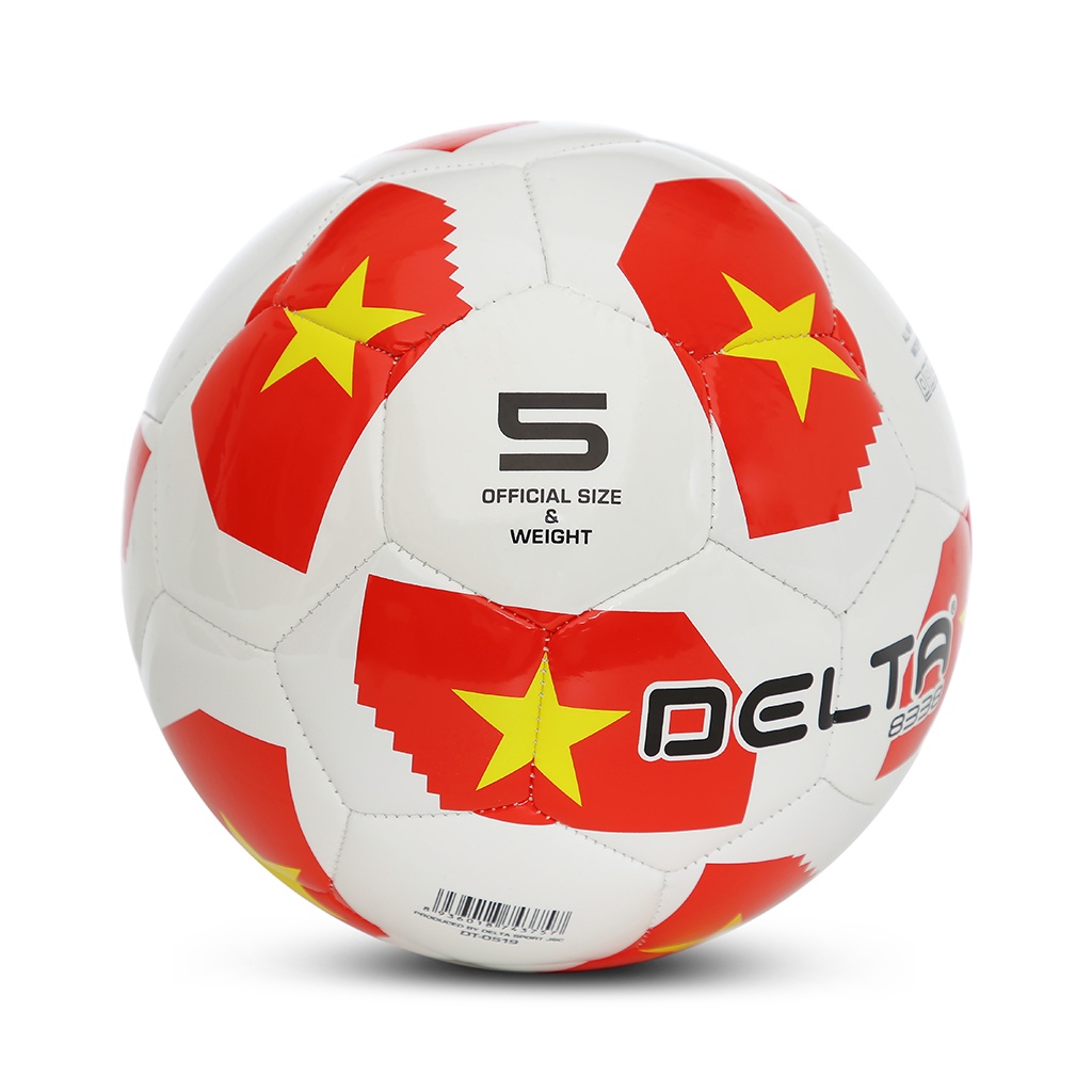 Bóng đá ngoài trời DELTA 3757-5M size 5 da TPU tổng hợp, chơi trên sân cỏ nhân tạo hoặc trong nhà phù hợp từ 12 tuổi.