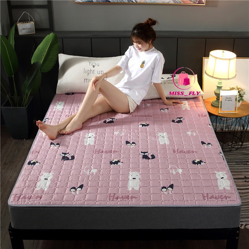 Đệm mỏng trải giường, Nệm trải sàn dùng cho bốn mùa, dễ gấp, sạch sẽ tiện dụng êm thoải mái - missfly