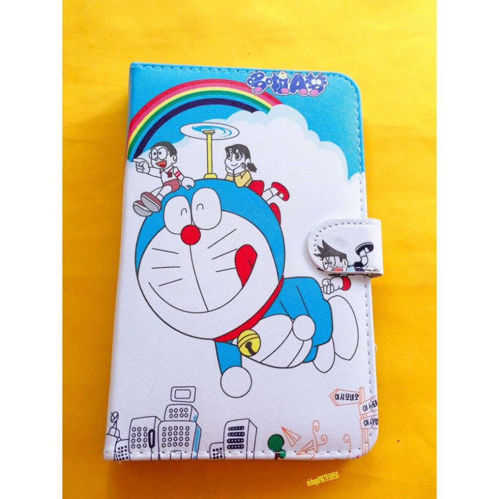 Bao da điện thoại PU tích hợp bàn phím đầu cắm Micro USB cho điện thoại Android 7Inch hình doremon lè lưỡi | BigBuy360 - bigbuy360.vn