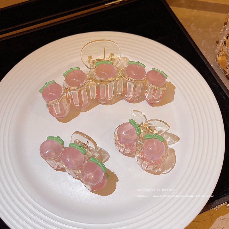 Kẹp Tóc Hình Cá Mập Màu Hồng Trong Suốt Phong Cách Nhật Bản 2022 Cho Nữ F643