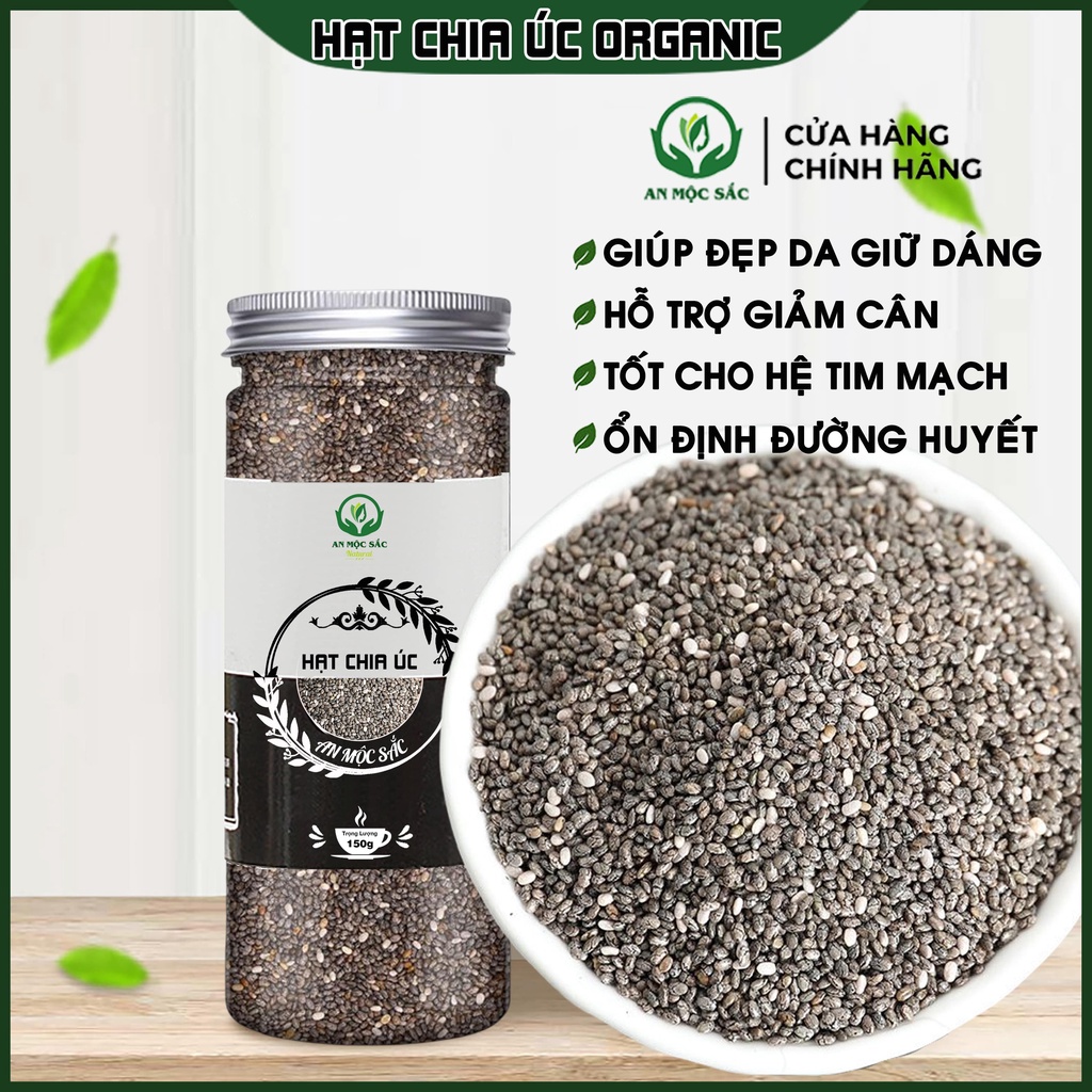 ✅[THƯỢNG HẠNG] Hạt Chia Úc Organic Sấy Khô Hạt Chia Giảm Cân Hữu Cơ Tự Nhiên An Mộc Sắc
