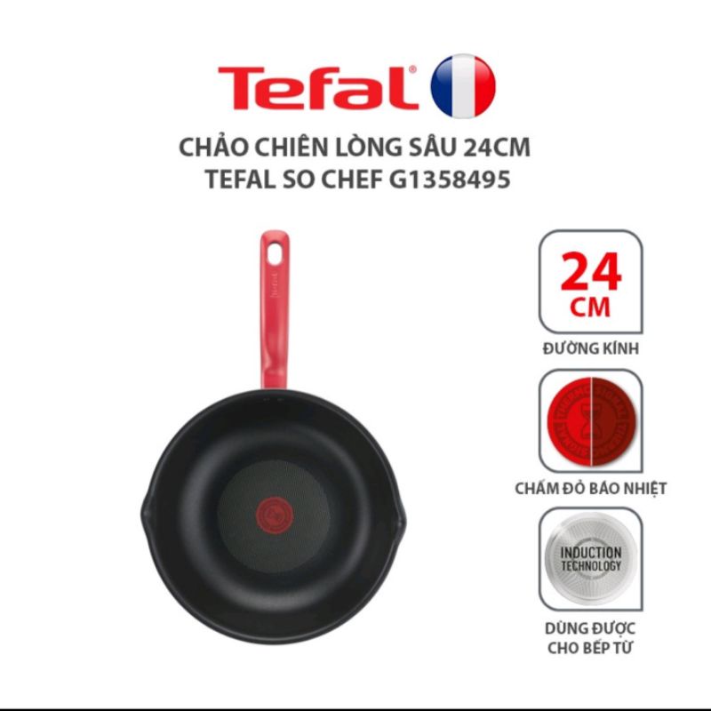 {FREESHIP HA NOI} Combo Tefal So Chef Chảo chiên 21cm &amp; Nồi 22cm &amp; Chảo chiên sâu lòng 24cm