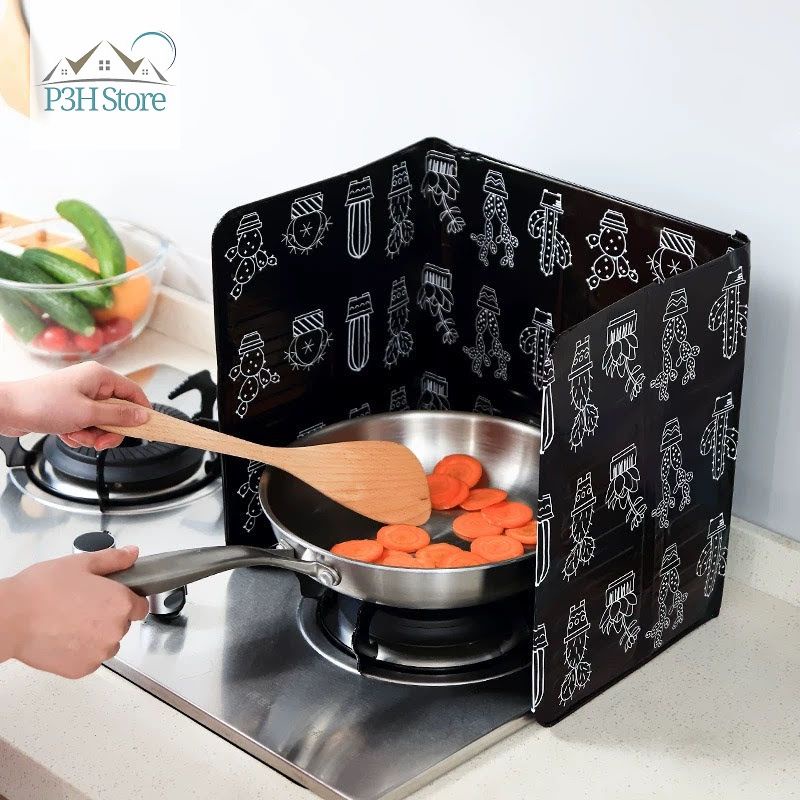 Tấm chắn dầu mỡ đa năng họa tiết loại dày kích thước 84x32cm