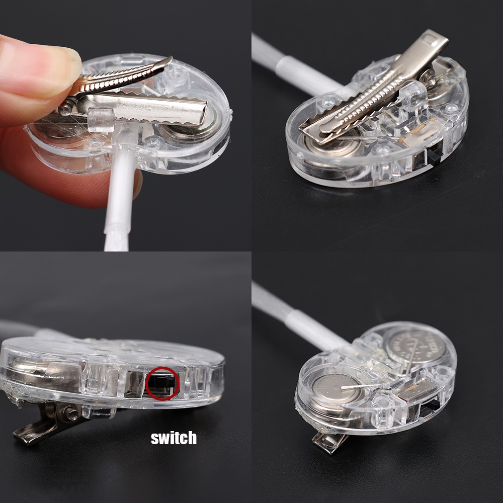 Kẹp Tóc Sợi Quang Nhiều Màu Sắc Có Đèn led Phát Sáng Dành Cho Trẻ Em / Tiệc Giáng Sinh