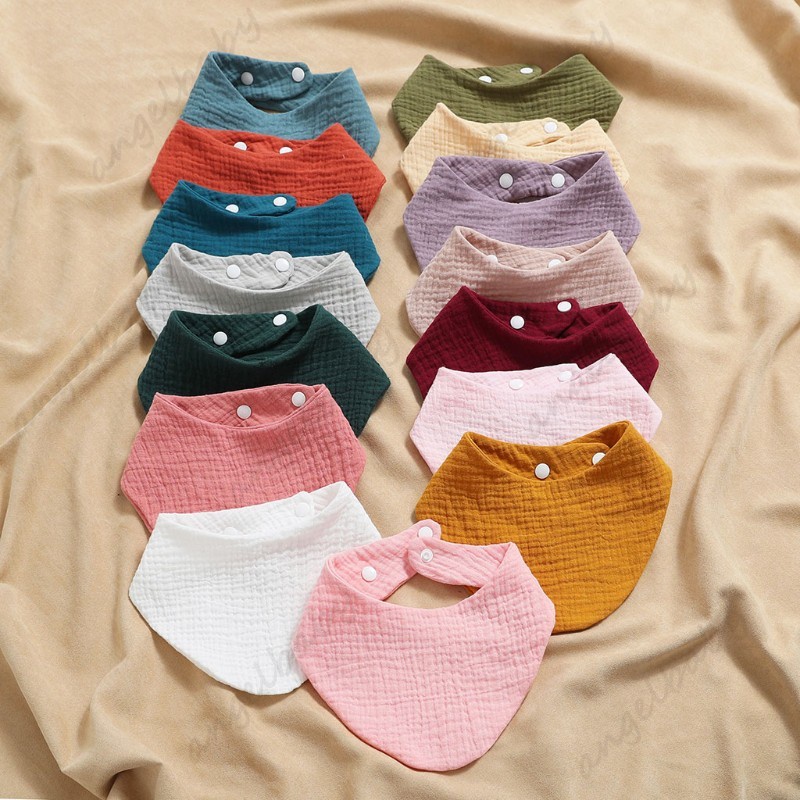 Yếm Ăn Cotton In Họa Tiết Xinh Xắn Dành Cho Các Bé
