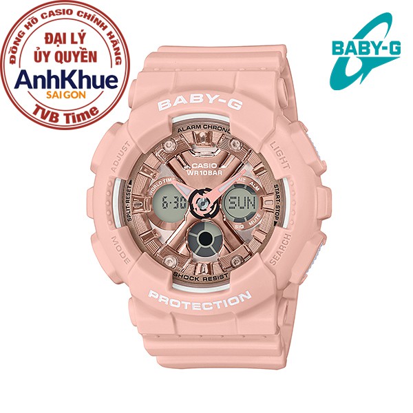 Đồng hồ nữ dây nhựa Casio Baby-G chính hãng Anh Khuê BA-130-4ADR