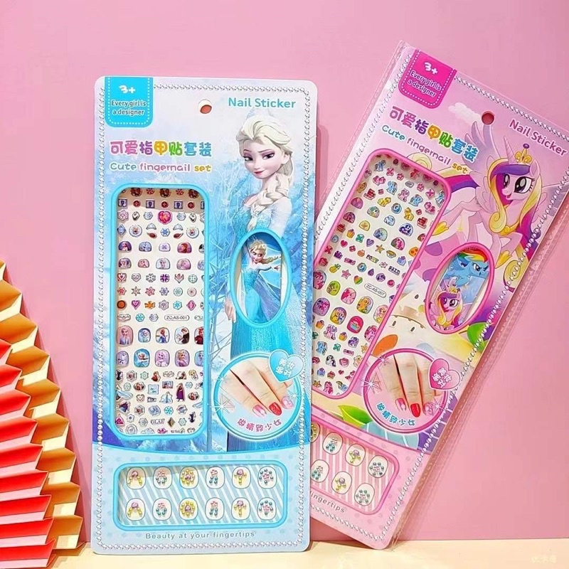 Sét sticker  Dán móng Tay kèm phụ kiện siêu độc đáo cho bé gái